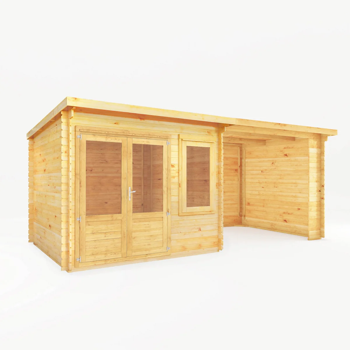 Mercia Elite 10' 11" x 19' 4" Pent Log Cabin - Premium 28mm Cladding Loglap - Image 7