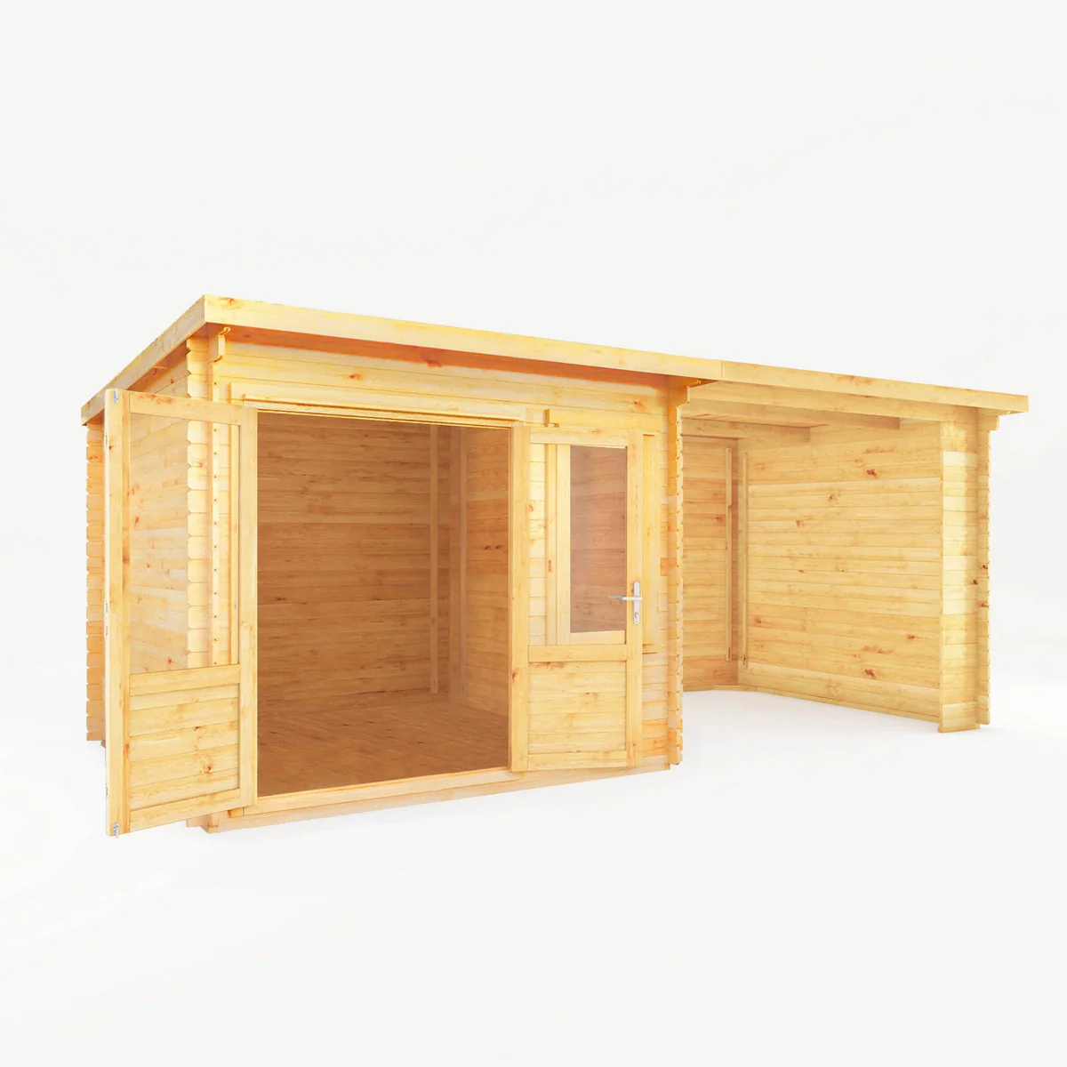 Mercia Elite 10' 11" x 19' 4" Pent Log Cabin - Premium 28mm Cladding Loglap - Image 8