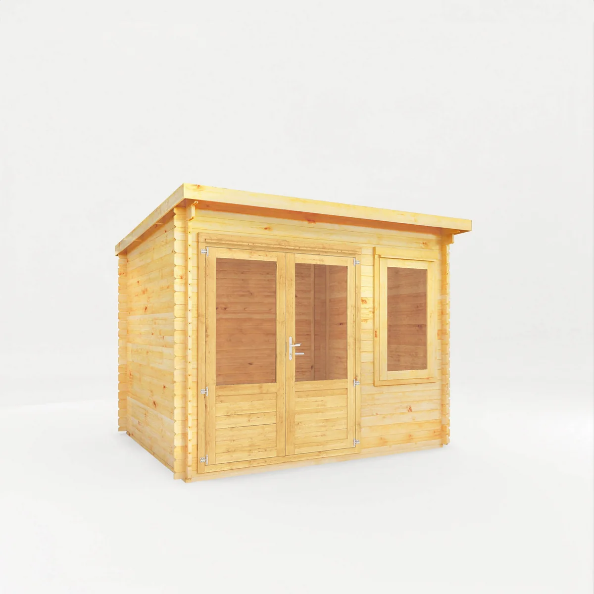 Mercia Elite 10' 11" x 9' 11" Pent Log Cabin - Premium 28mm Cladding Loglap - Image 6