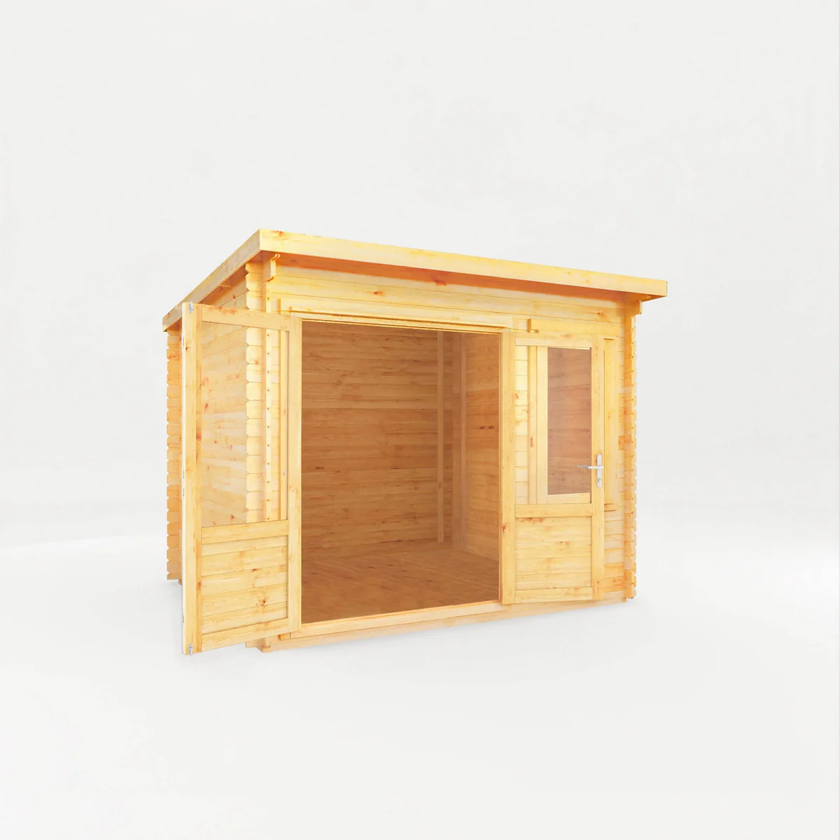 Mercia Elite 10' 11" x 9' 11" Pent Log Cabin - Premium 28mm Cladding Loglap - Image 7