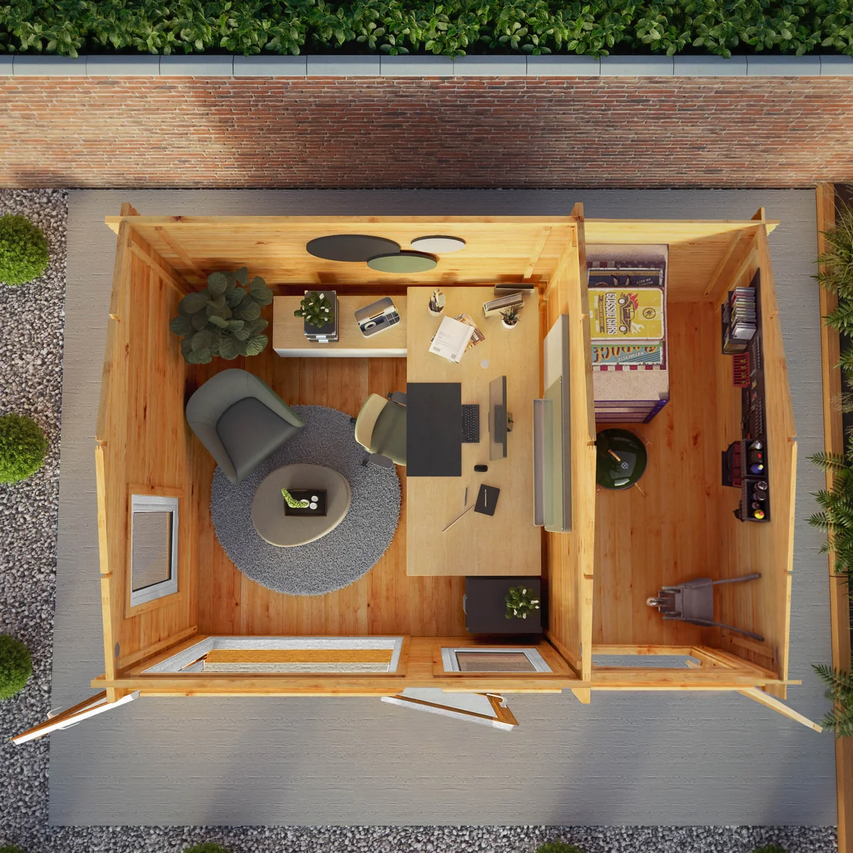Mercia Elite 10' 3" x 13' 7" Apex Log Cabin - Premium 44mm Cladding Loglap - Brown UPVC - Image 7