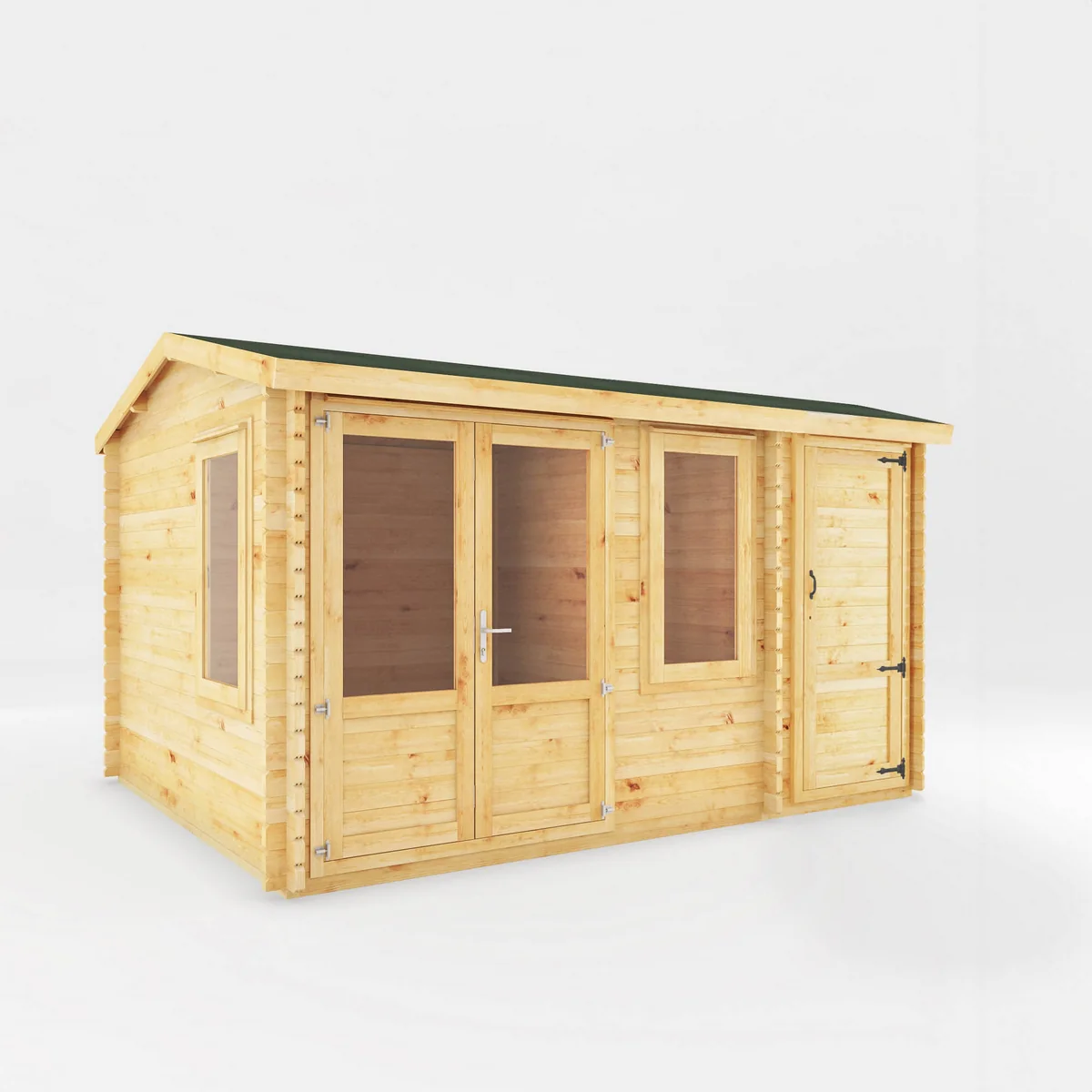 Mercia Elite 10' 3" x 13' 7" Pent Log Cabin - Premium 28mm Cladding Loglap - Image 8