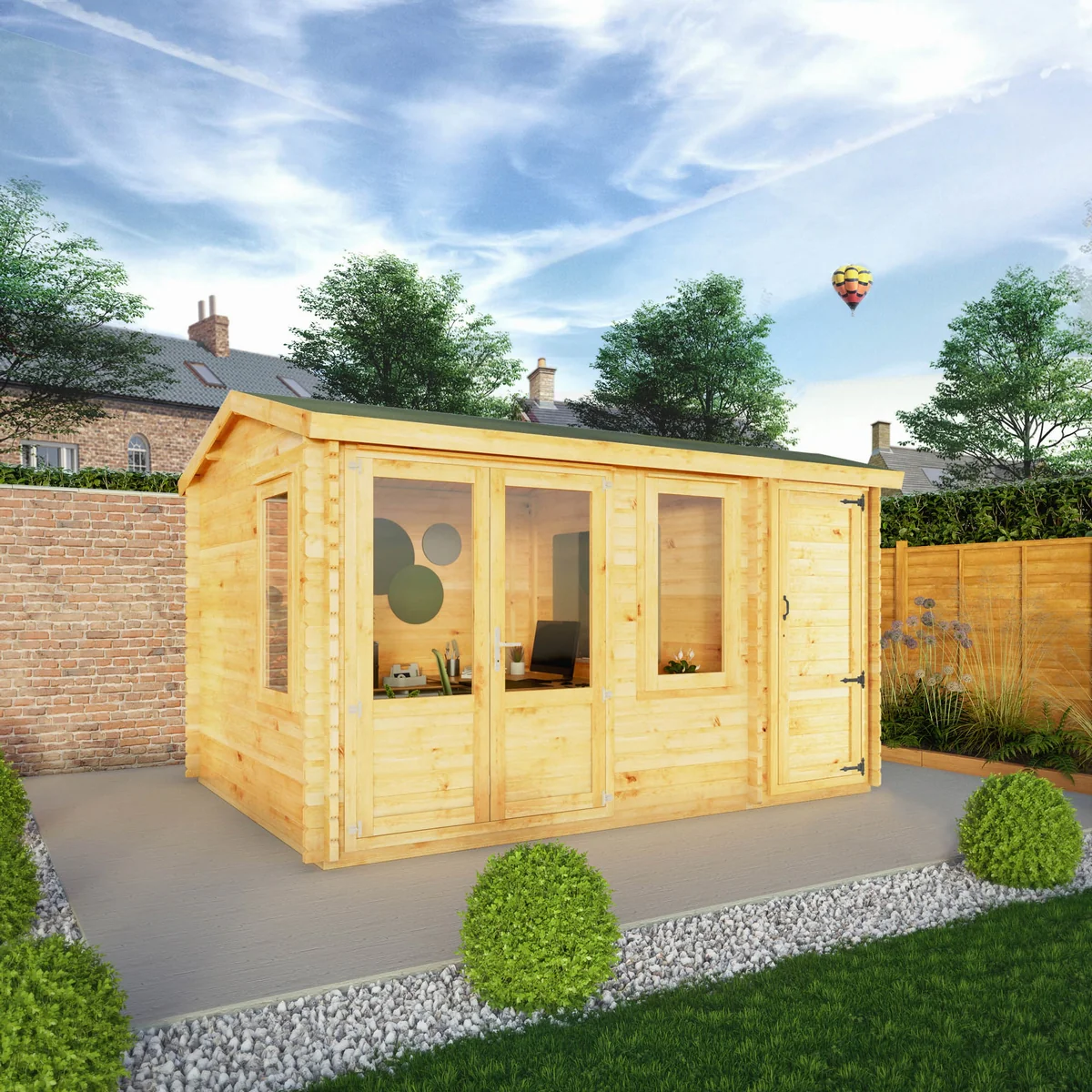 Mercia Elite 10' 3" x 13' 7" Pent Log Cabin - Premium 34mm Cladding Loglap - Image 7