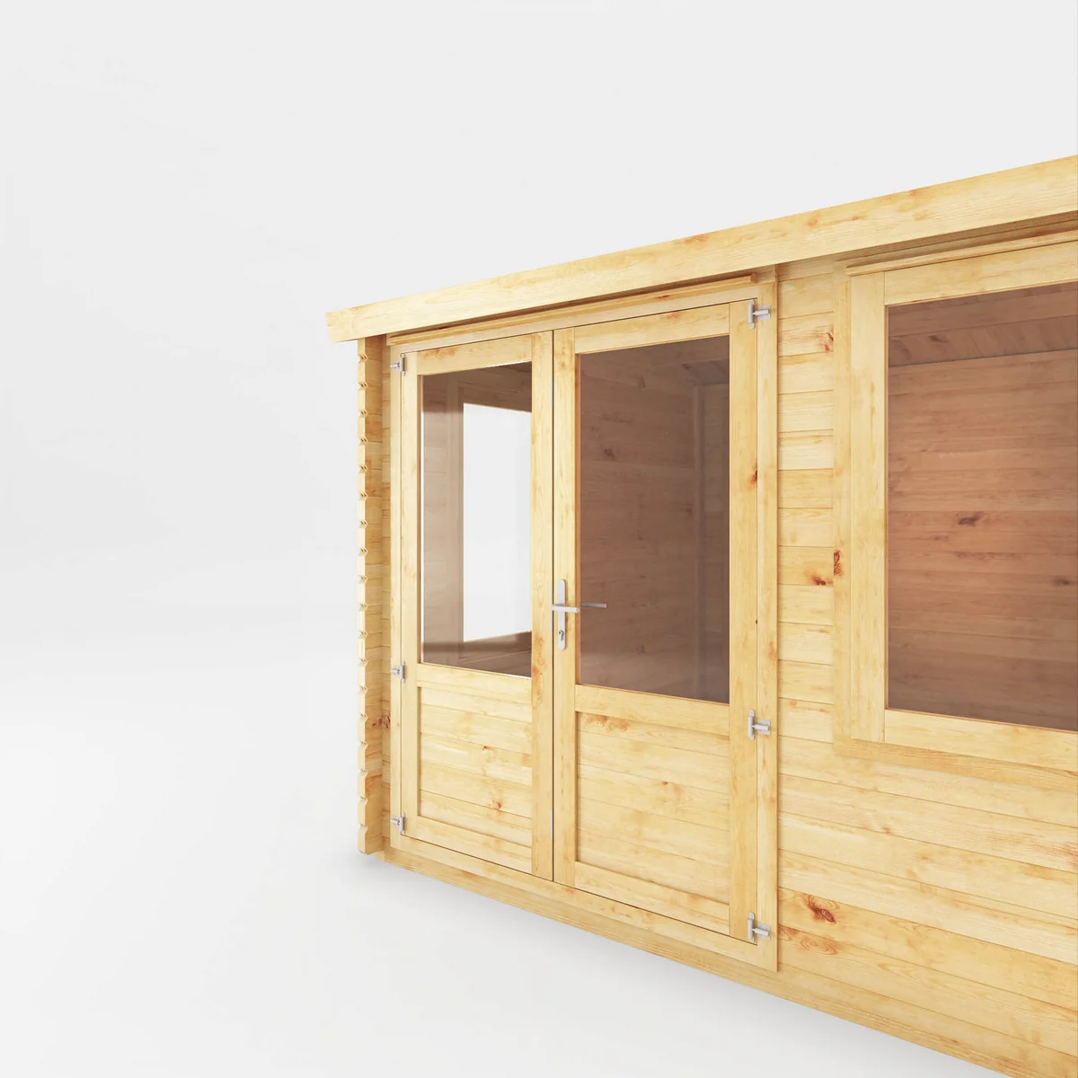 Mercia Elite 10' 3" x 13' 7" Pent Log Cabin - Premium 44mm Cladding Loglap - Image 3