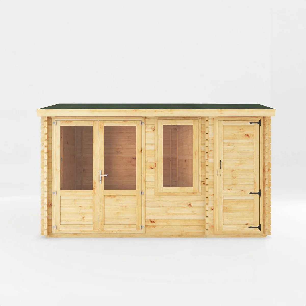 Mercia Elite 10' 3" x 13' 7" Pent Log Cabin - Premium 44mm Cladding Loglap - Image 5