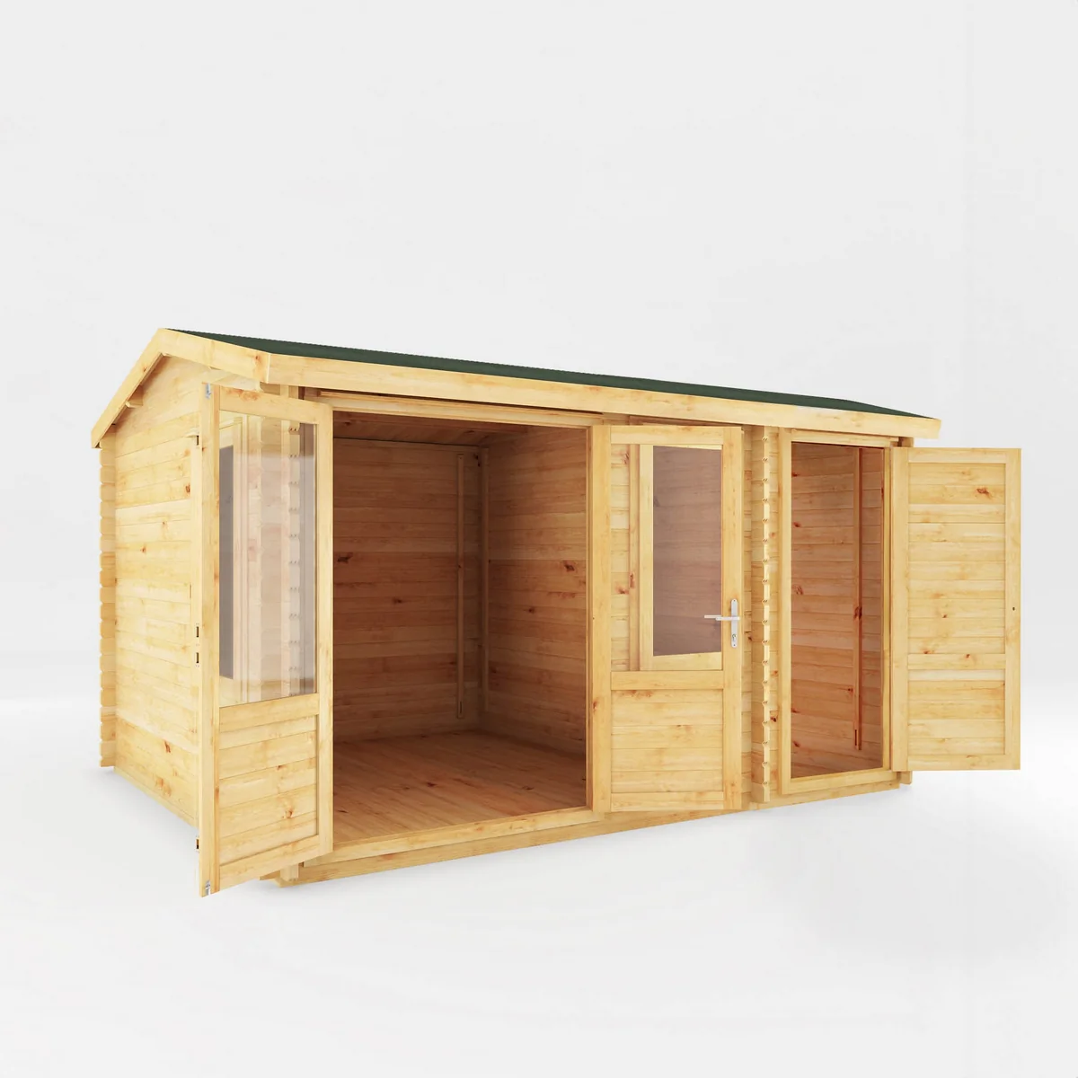 Mercia Elite 10' 3" x 13' 7" Pent Log Cabin - Premium 44mm Cladding Loglap - Image 9