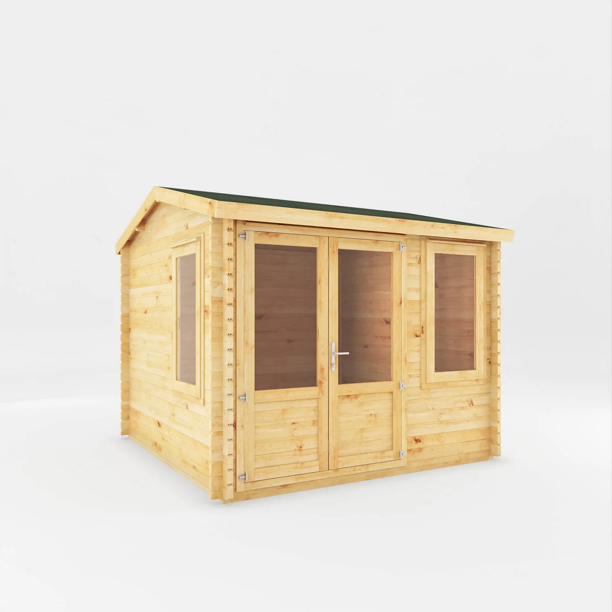 Mercia Elite 10' 3" x 9' 11" Reverse Apex Log Cabin - Premium 28mm Cladding Loglap - Image 8