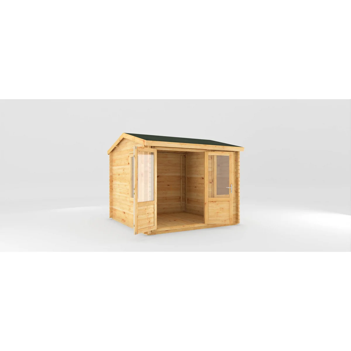 Mercia Elite 10' 3" x 9' 11" Reverse Apex Log Cabin - Premium 34mm Cladding Loglap - Image 12