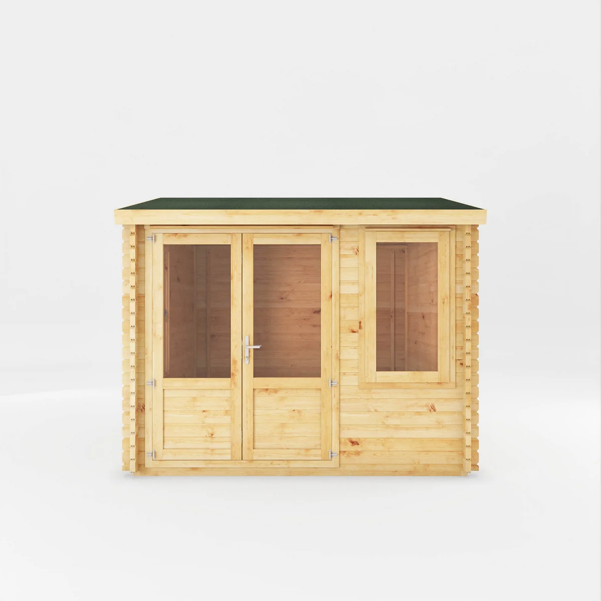 Mercia Elite 10' 3" x 9' 11" Reverse Apex Log Cabin - Premium 44mm Cladding Loglap - Image 4