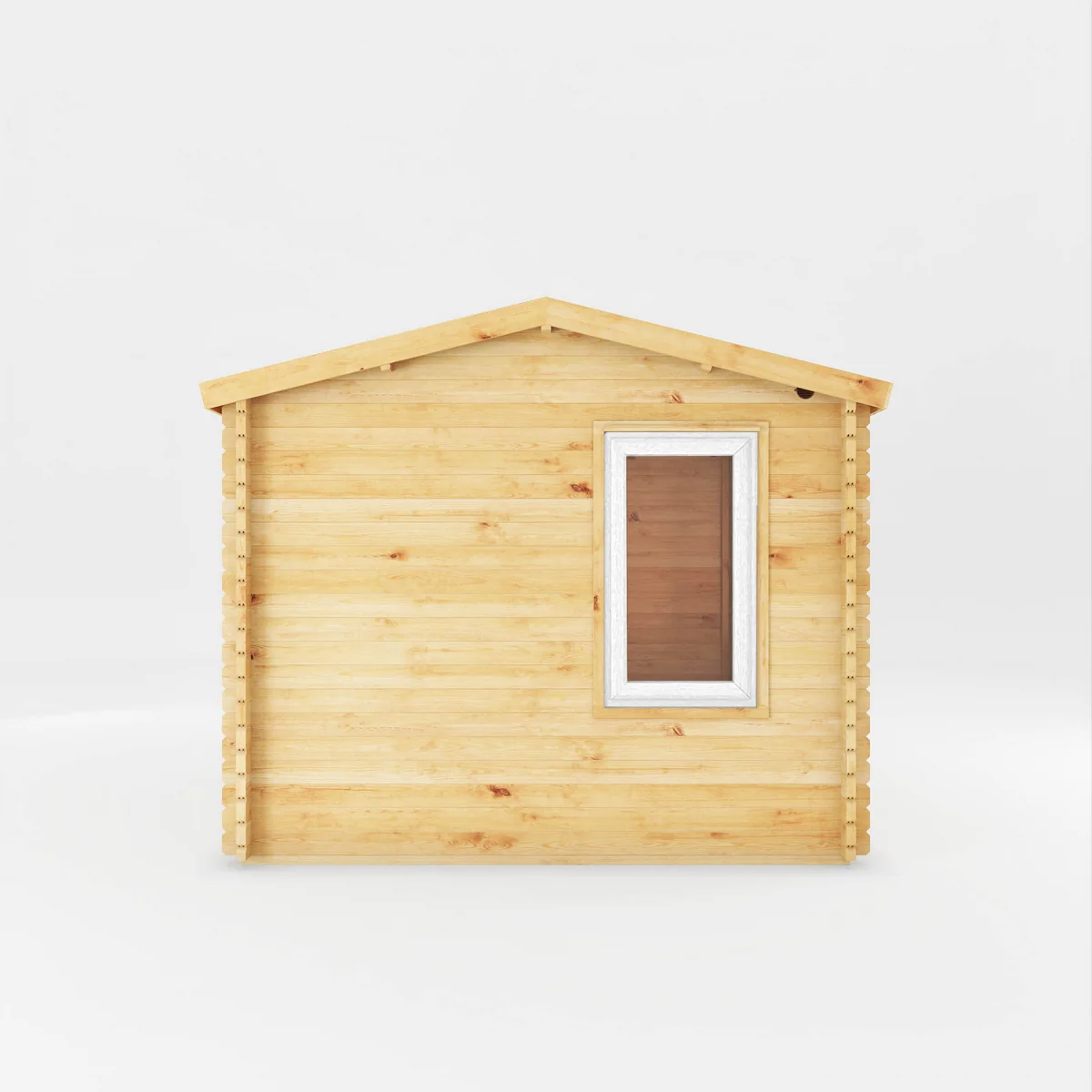 Mercia Elite 10' 3" x 9' 11" Reverse Apex Log Cabin - Premium 44mm Cladding Loglap - White UPVC - Image 6
