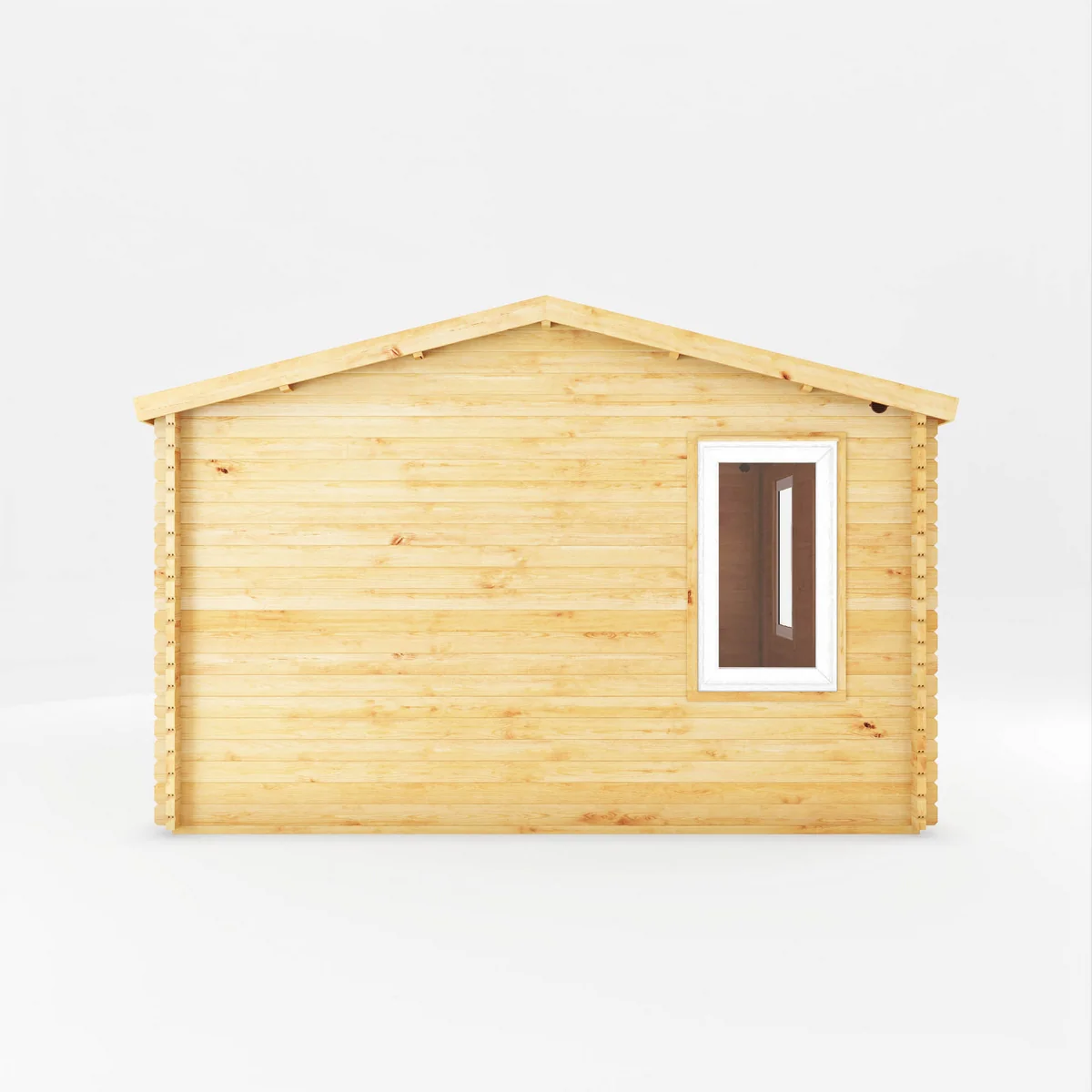 Mercia Elite 13' 6" x 13' 2" Apex Log Cabin - Premium 44mm Cladding Loglap - White UPVC - Image 4