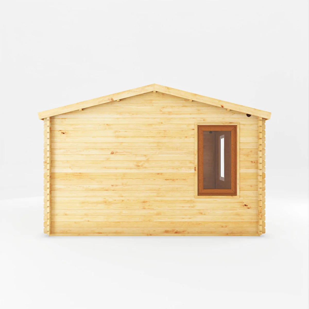 Mercia Elite 13' 6" x 16' 11" Apex Log Cabin - Premium 44mm Cladding Loglap - Brown UPVC - Image 4