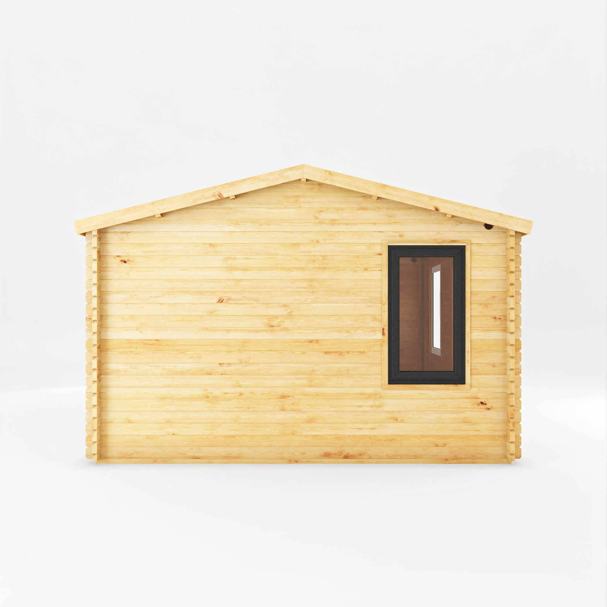 Mercia Elite 13' 6" x 16' 11" Apex Log Cabin - Premium 44mm Cladding Loglap - Grey UPVC - Image 9