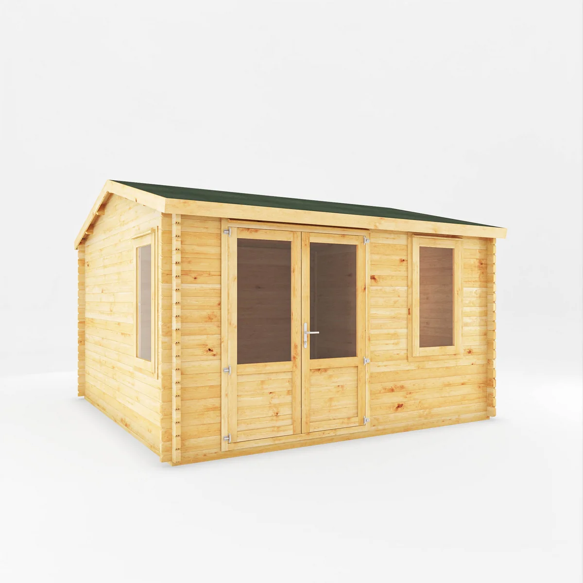 Mercia Elite 13' 7" x 13' 2" Apex Log Cabin - Premium 28mm Cladding Loglap - Image 10