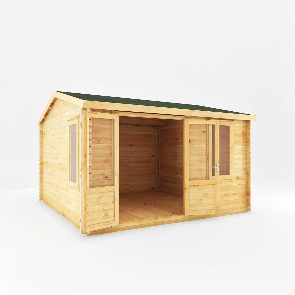 Mercia Elite 13' 7" x 13' 2" Apex Log Cabin - Premium 28mm Cladding Loglap - Image 11