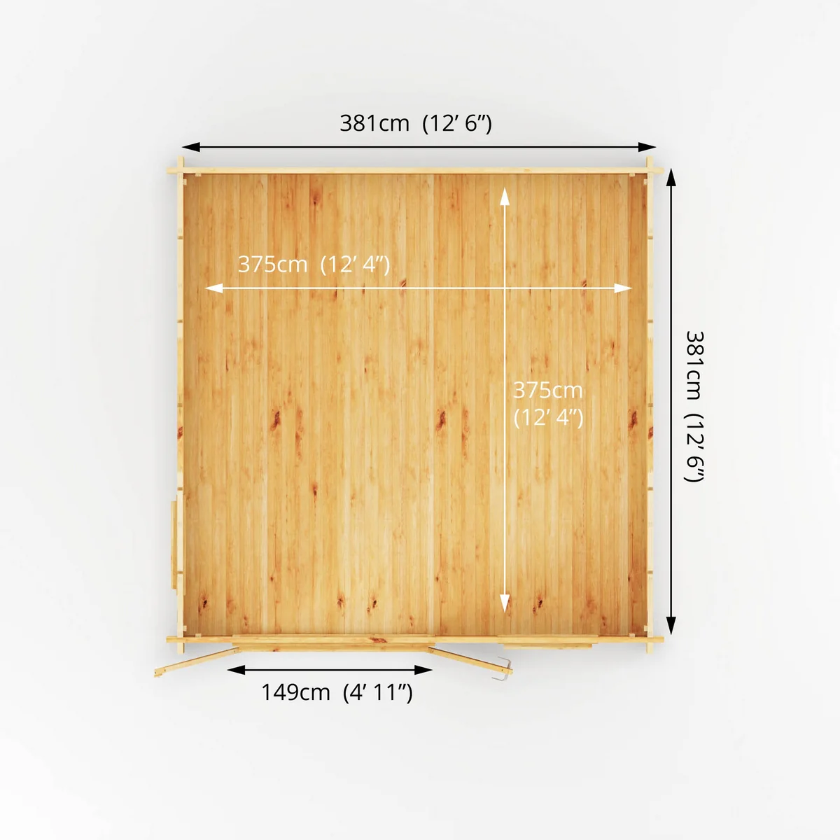 Mercia Elite 13' 7" x 13' 2" Apex Log Cabin - Premium 28mm Cladding Loglap - Image 13