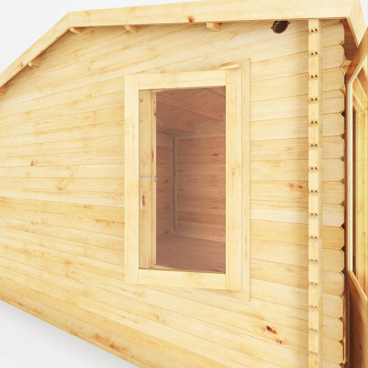 Mercia Elite 13' 7" x 13' 2" Apex Log Cabin - Premium 28mm Cladding Loglap - Image 5