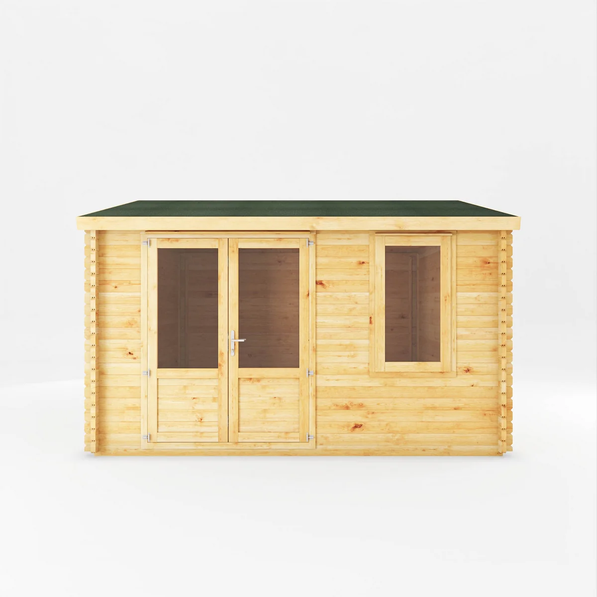 Mercia Elite 13' 7" x 13' 2" Apex Log Cabin - Premium 28mm Cladding Loglap - Image 8