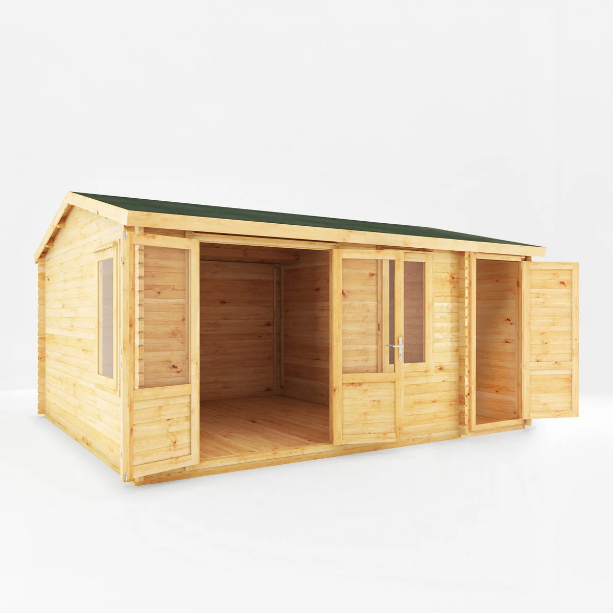Mercia Elite 13' 7" x 16' 11" Apex Log Cabin - Premium 28mm Cladding Loglap - Image 10