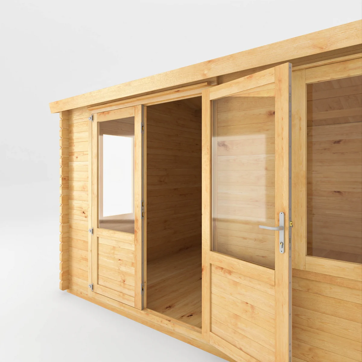 Mercia Elite 13' 7" x 16' 11" Apex Log Cabin - Premium 28mm Cladding Loglap - Image 5