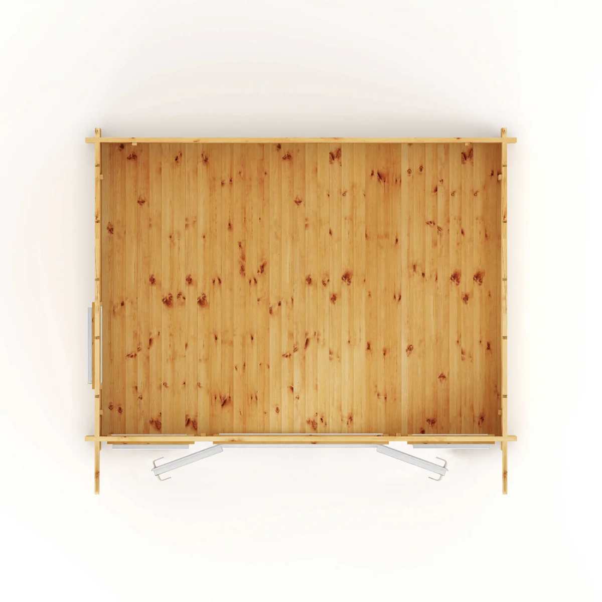 Mercia Helios 11' 5" x 13' 4" Curved Log Cabin - Premium 44mm Cladding Loglap - White UPVC - Image 8