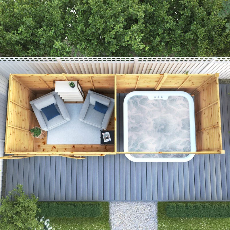 Mercia Maine 7' 7" x 15' 7" Pent Summerhouse - Classic 12mm Cladding Tongue & Groove - Image 3