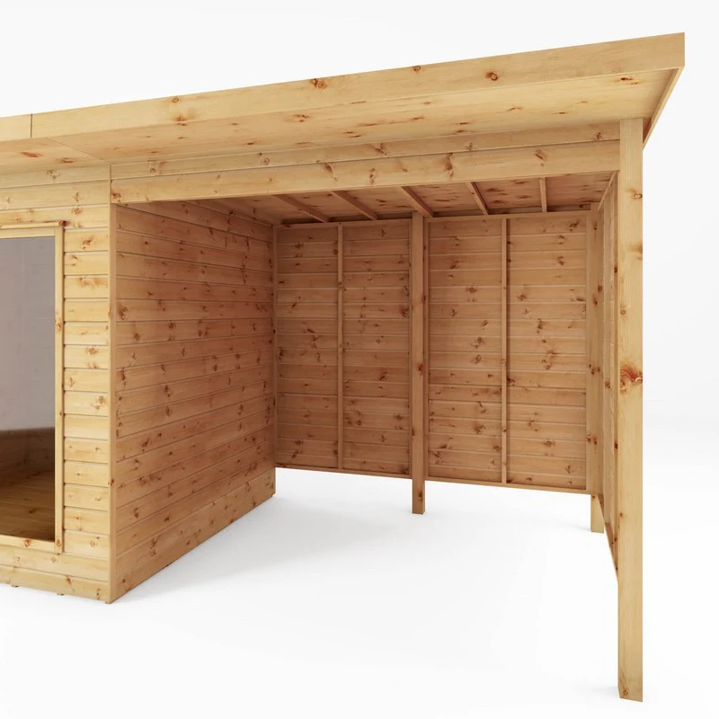 Mercia Maine 7' 7" x 15' 7" Pent Summerhouse - Classic 12mm Cladding Tongue & Groove - Image 4