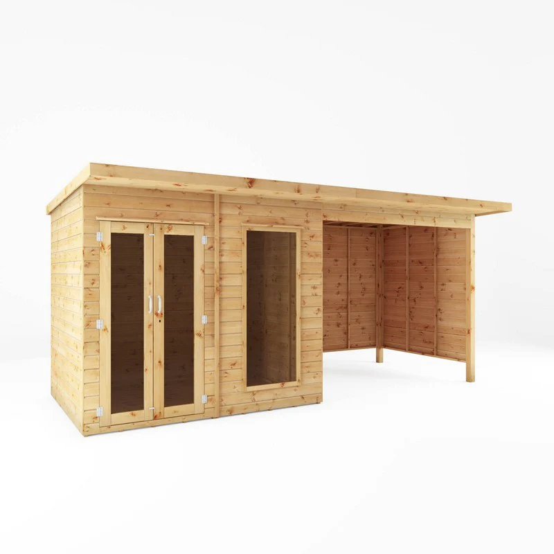 Mercia Maine 7' 7" x 15' 7" Pent Summerhouse - Classic 12mm Cladding Tongue & Groove - Image 7