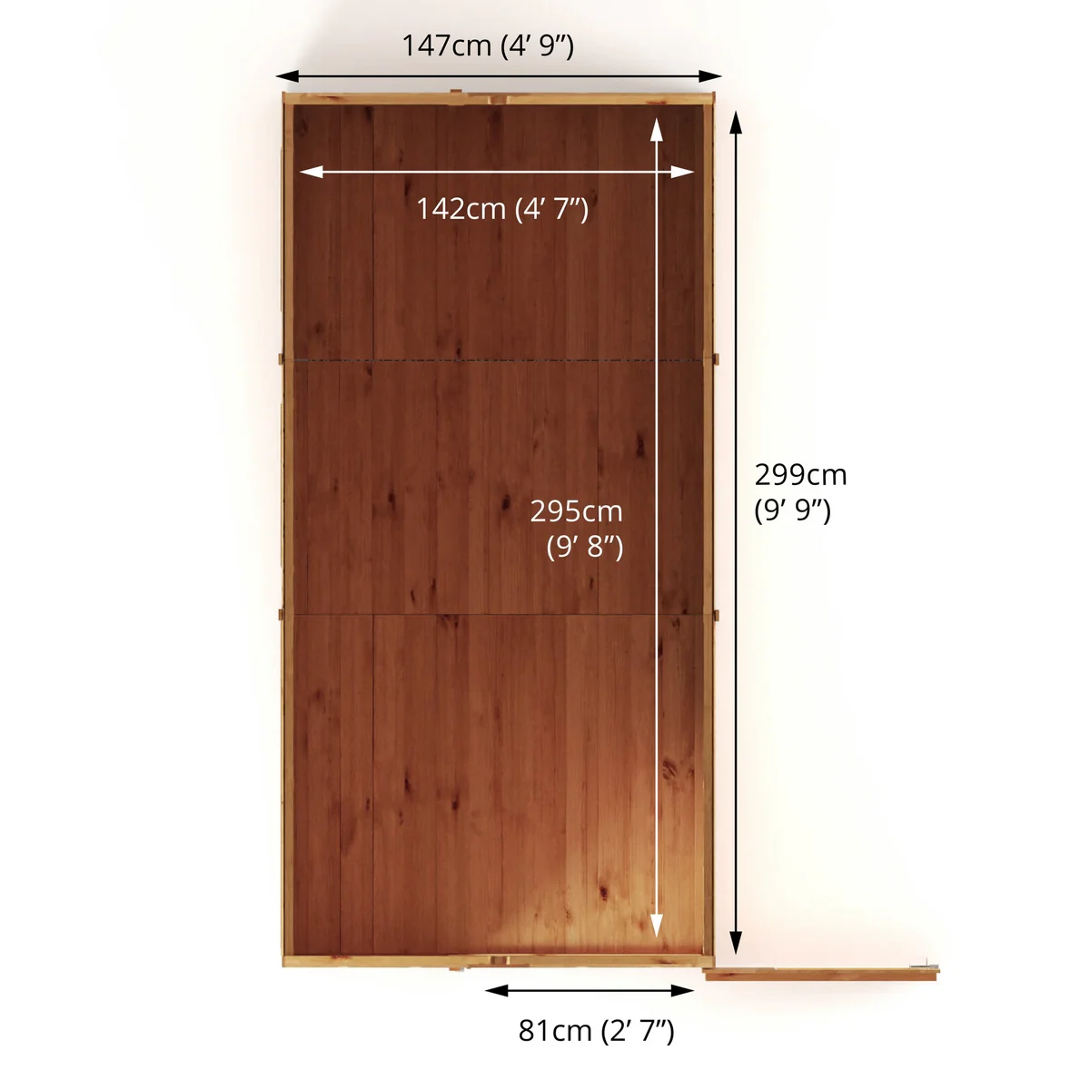 Mercia Modular 10' 3" x 5' 2" Apex Shed - Premium Dip Treated Shiplap - Image 12