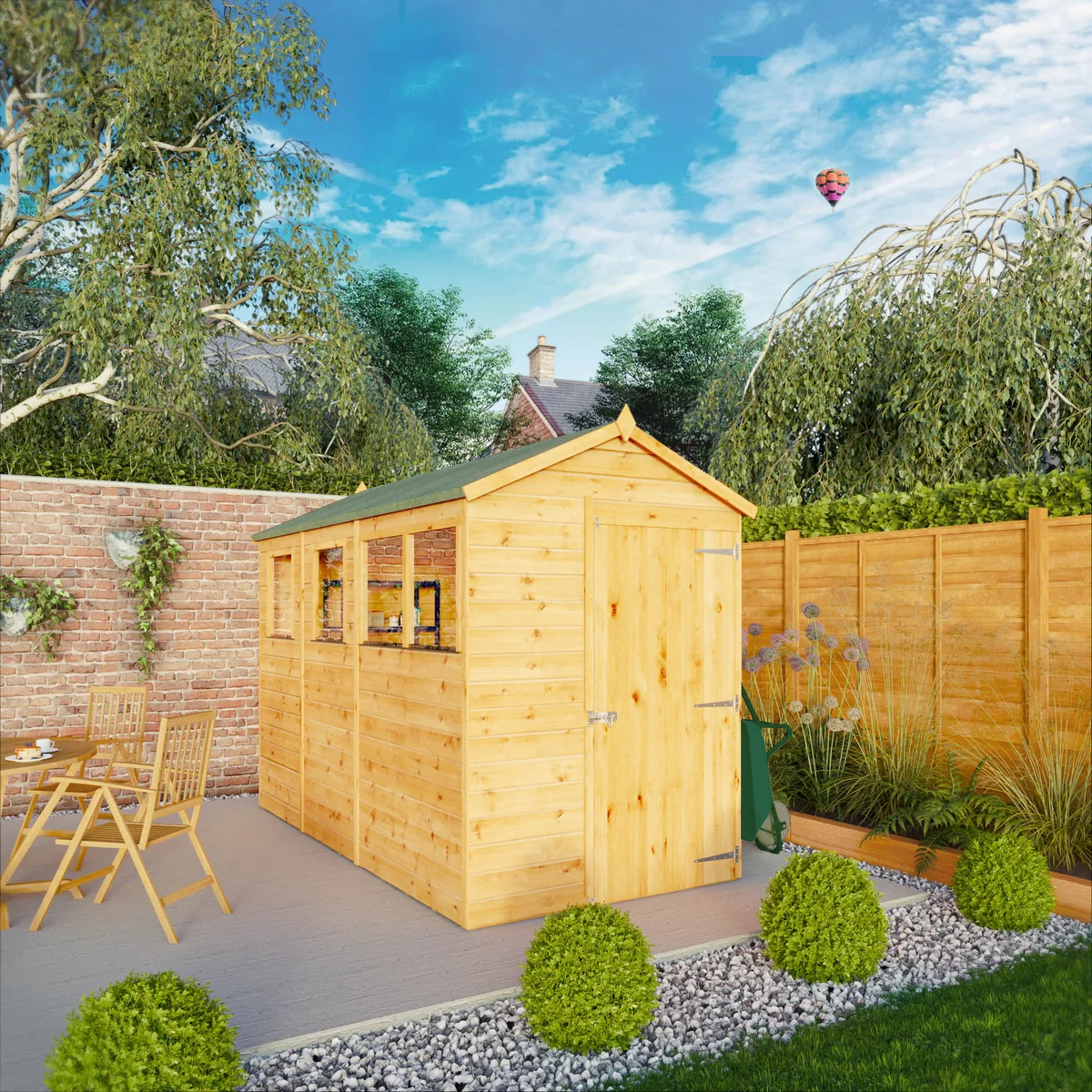 Mercia Modular 10' 3" x 5' 2" Apex Shed - Premium Dip Treated Shiplap - Image 8