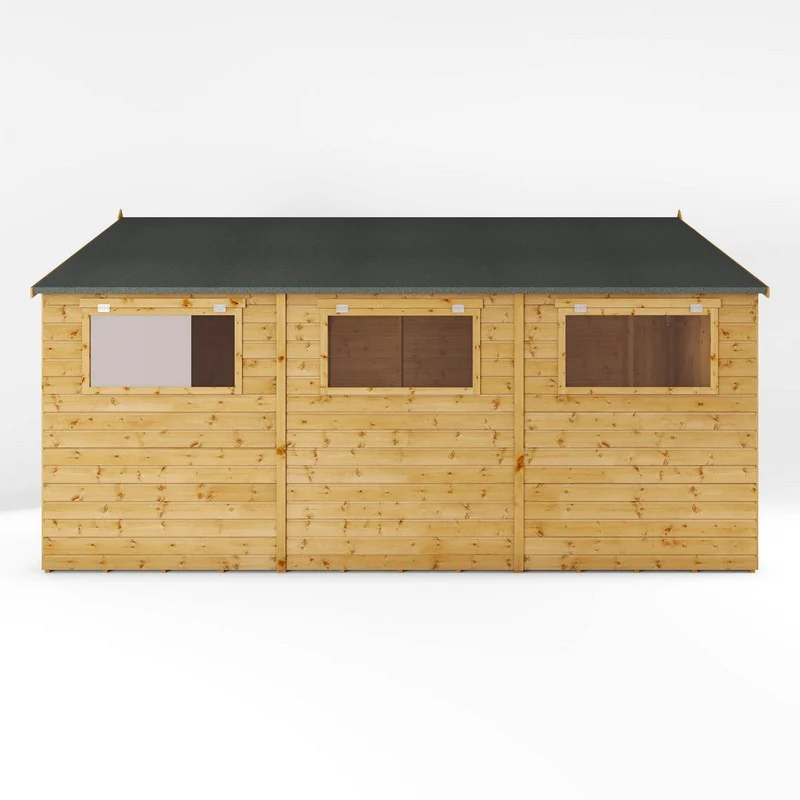 Mercia Premier 10' x 14' 7" Apex Workshop - Premium Dip Treated Shiplap - Image 8