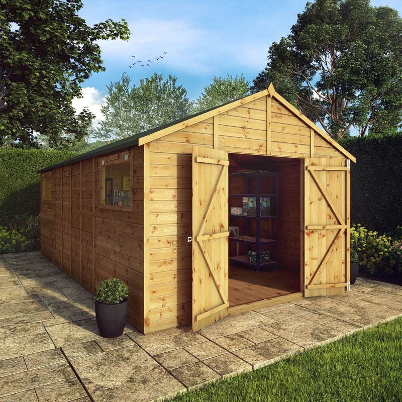 Mercia Premier 10' x 17' 7" Apex Workshop - Premium Dip Treated Shiplap - Image 2