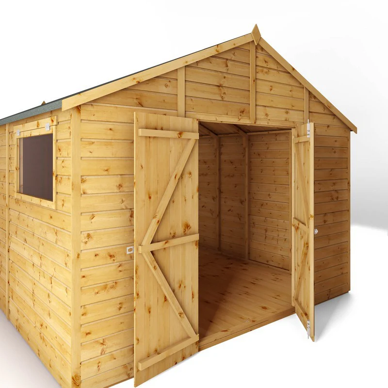 Mercia Premier 10' x 17' 7" Apex Workshop - Premium Dip Treated Shiplap - Image 6