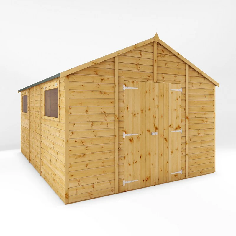 Mercia Premier 13' 8" x 10' Apex Workshop - Premium Dip Treated Shiplap - Image 7