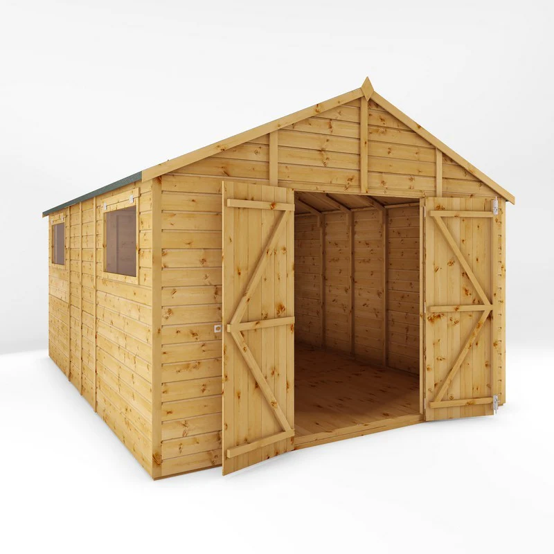 Mercia Premier 13' 8" x 10' Apex Workshop - Premium Dip Treated Shiplap - Image 8