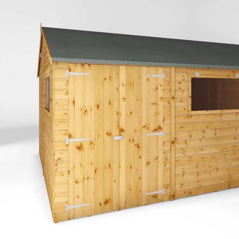 Mercia Premier 14' 7" x 10' Reverse Apex Workshop - Premium Dip Treated Shiplap - Image 6