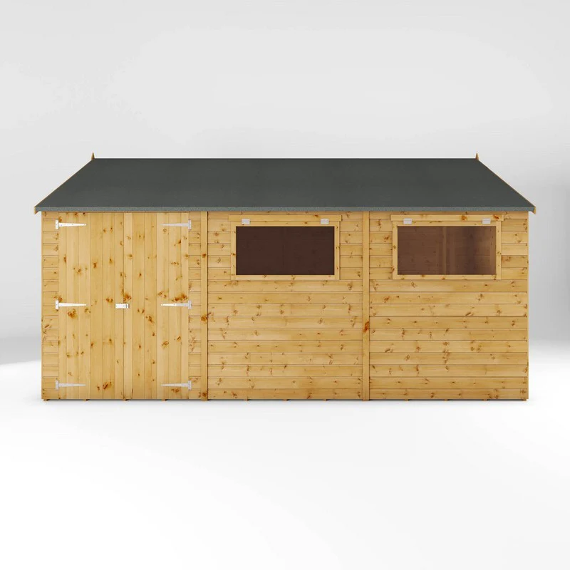 Mercia Premier 14' 7" x 10' Reverse Apex Workshop - Premium Dip Treated Shiplap - Image 7