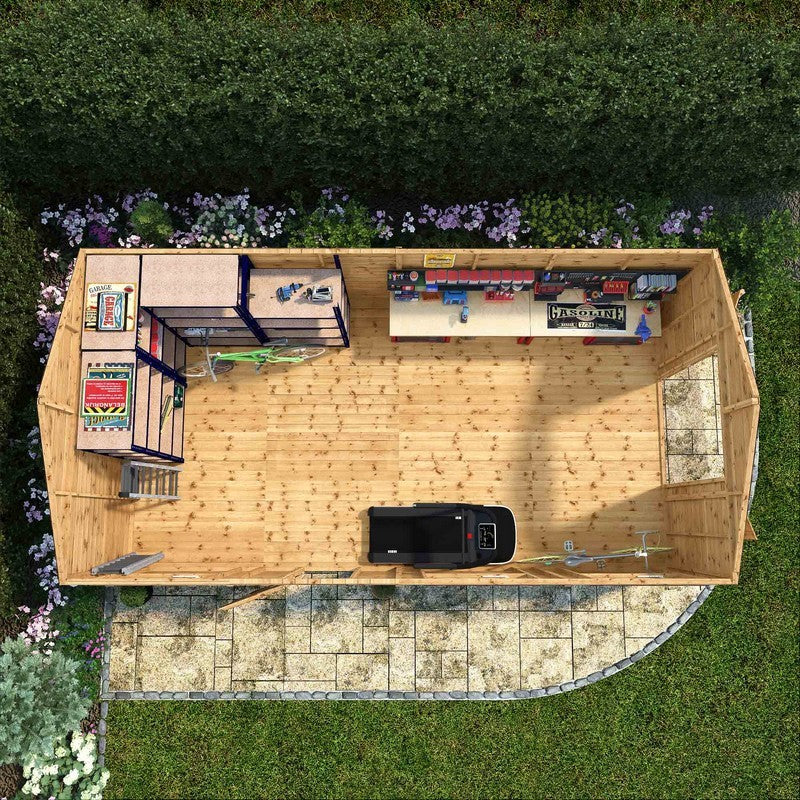 Mercia Premier 9' 8" x 19' 6" Apex Workshop - Premium Pressure Treated Shiplap - Image 3