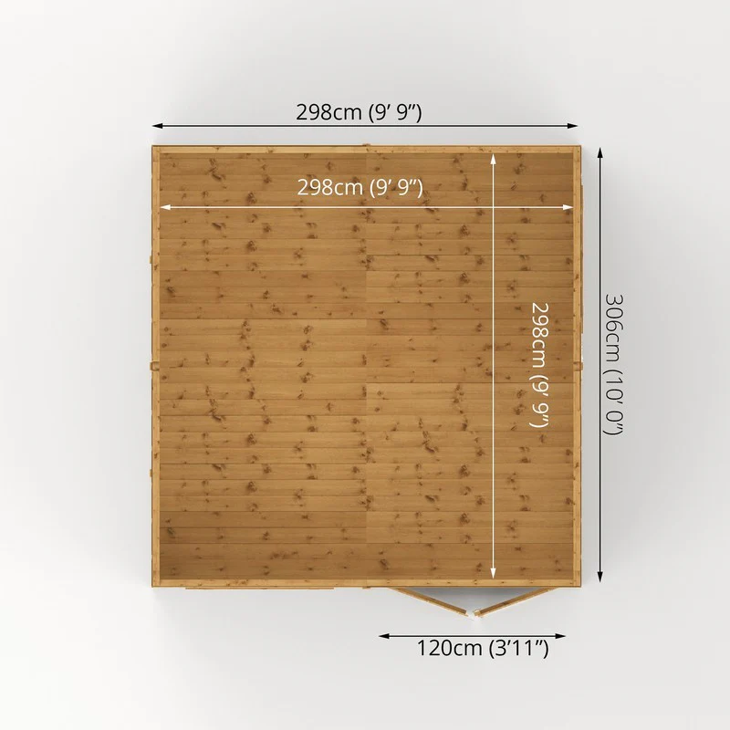 Mercia Premier 9' 9" x 10' Reverse Apex Workshop - Premium Pressure Treated Shiplap - Image 9