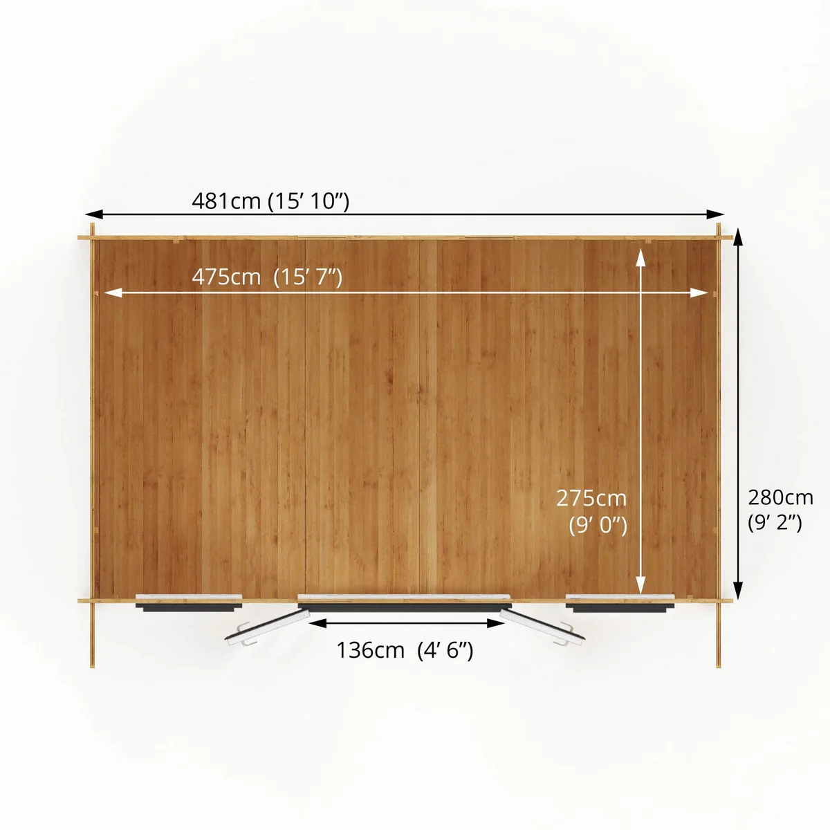 Mercia Retreat 11' 3" x 16' 10" Apex Log Cabin - Premium 44mm Cladding Loglap - Grey UPVC - Image 10