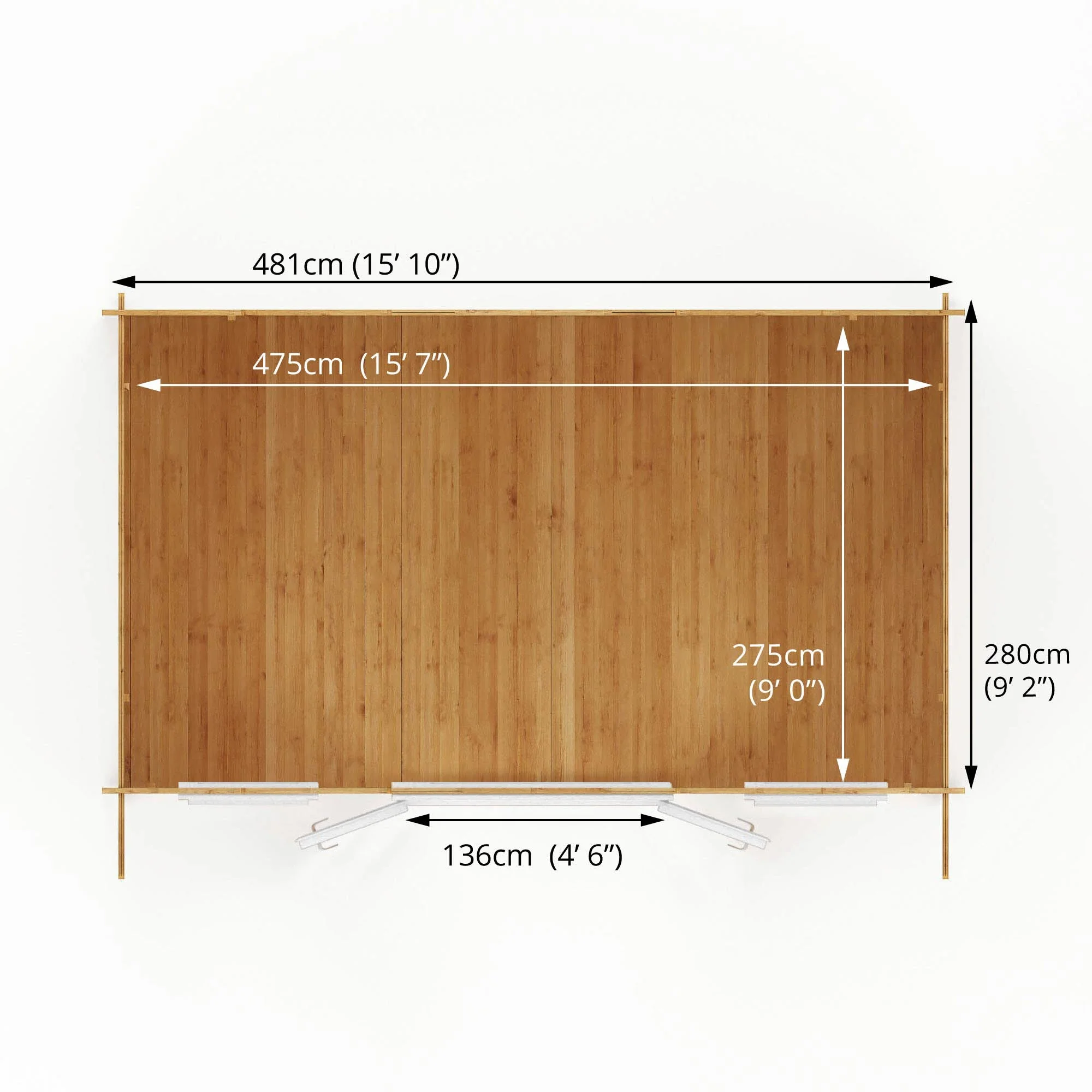 Mercia Retreat 11' 3" x 16' 10" Apex Log Cabin - Premium 44mm Cladding Loglap - White UPVC - Image 11