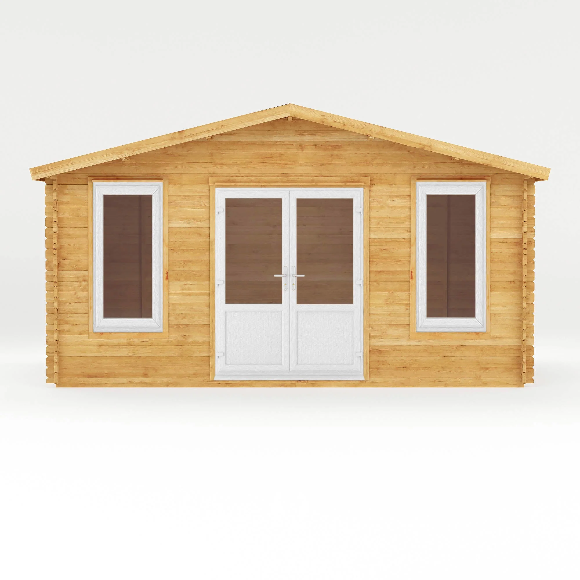 Mercia Retreat 11' 3" x 16' 10" Apex Log Cabin - Premium 44mm Cladding Loglap - White UPVC - Image 7