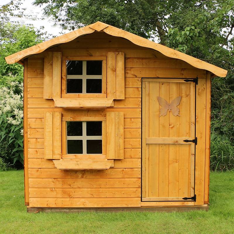 Mercia Snowdrop 7' 6" x 5' 11" Apex Children's Playhouse - Premium Dip Treated Shiplap - Image 2