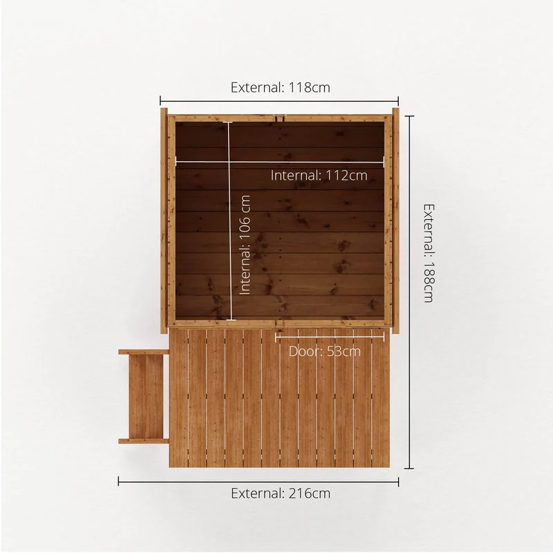Mercia Snug 7' 1" x 6' 1" Apex Children's Playhouse - Premium Dip Treated Shiplap - Image 8