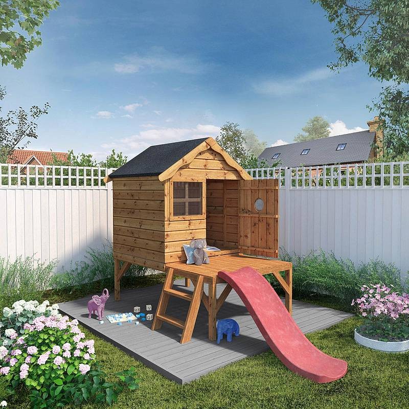 Mercia Snug 7' 1" x 9' 4" Apex Children's Playhouse - Premium Dip Treated Shiplap - Image 3