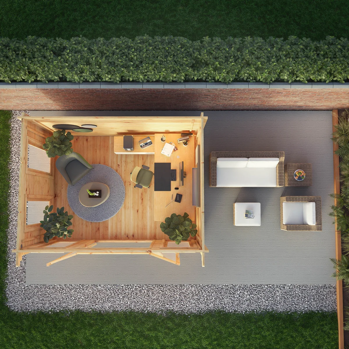 Mercia Studio 10' 11" x 13' 2" Pent Log Cabin - Premium 28mm Cladding Loglap - Image 2