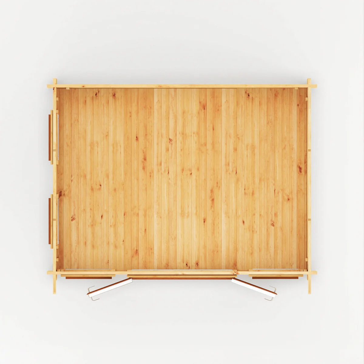 Mercia Studio 10' 11" x 13' 2" Pent Log Cabin - Premium 44mm Cladding Loglap - Brown UPVC - Image 7