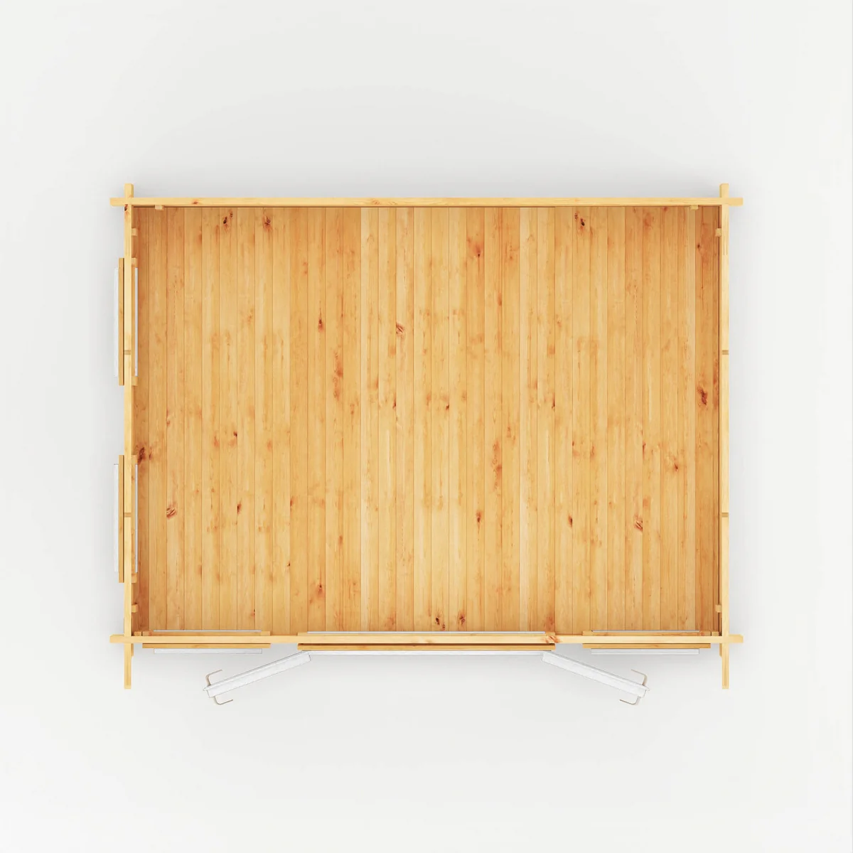 Mercia Studio 10' 11" x 13' 2" Pent Log Cabin - Premium 44mm Cladding Loglap - White UPVC - Image 7