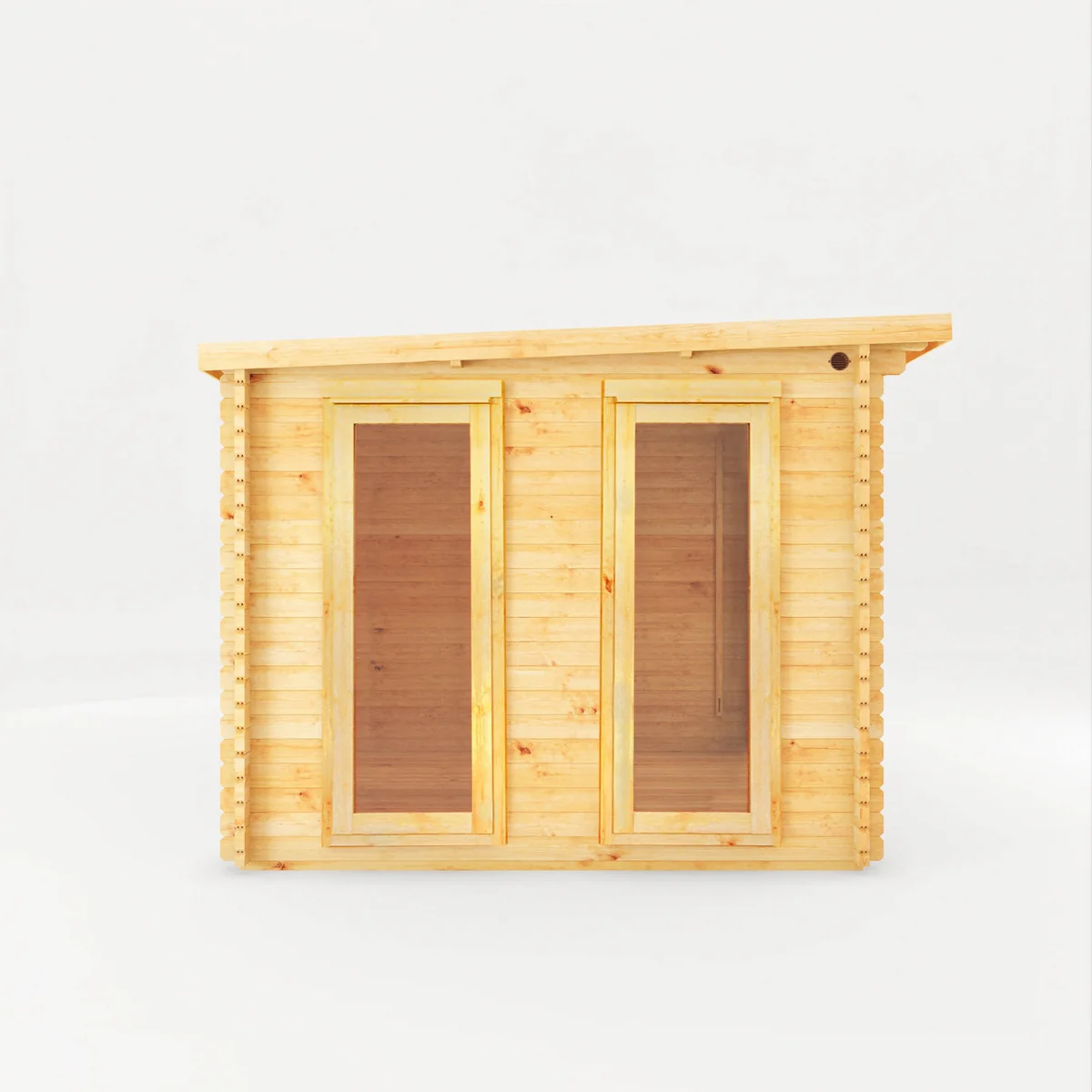 Mercia Studio 10' 11" x 13' 6" Pent Cabin with Shed - Premium 34mm Cladding Loglap - Image 3