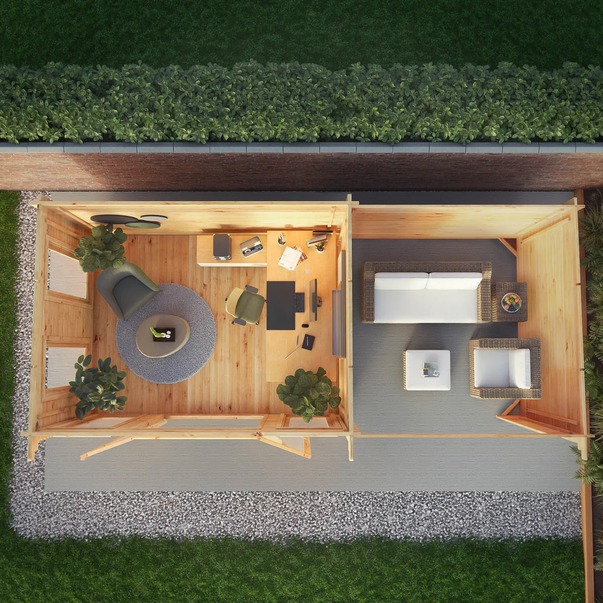 Mercia Studio 10' 11" x 22' 8" Pent Log Cabin - Premium 34mm Cladding Loglap - Image 2
